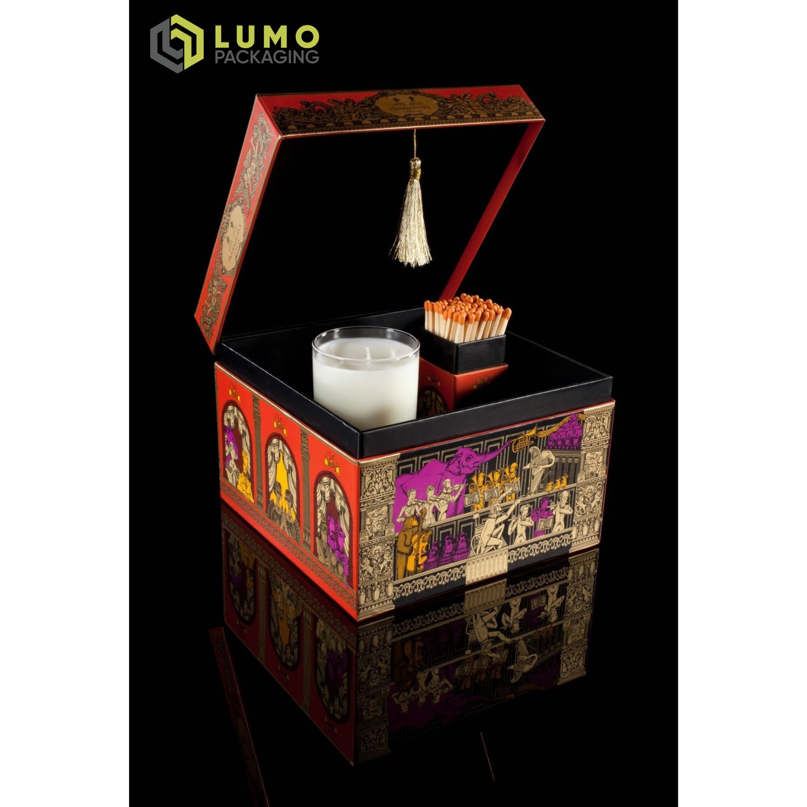 Vintage Candle Magnetic Box