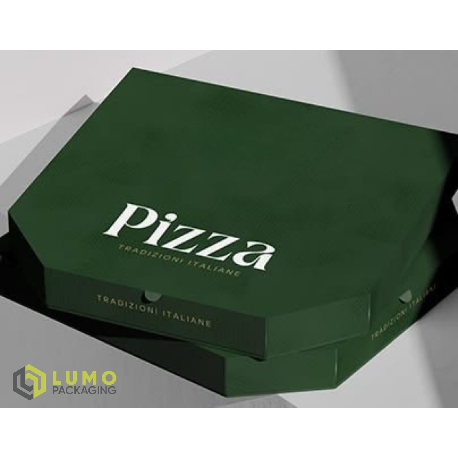 Green Corrugated Pizza Box