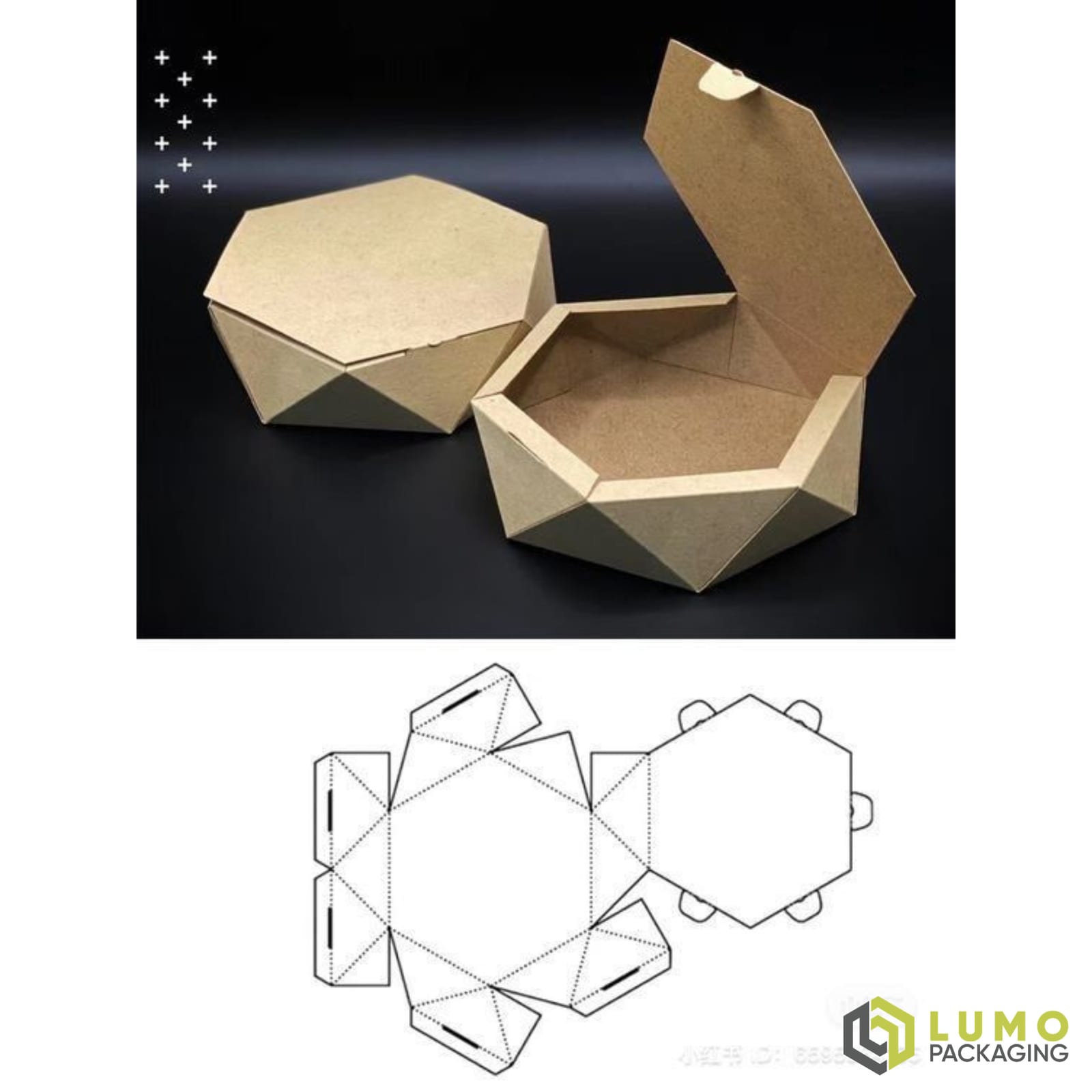 Geometric Hexagonal Hinged Box