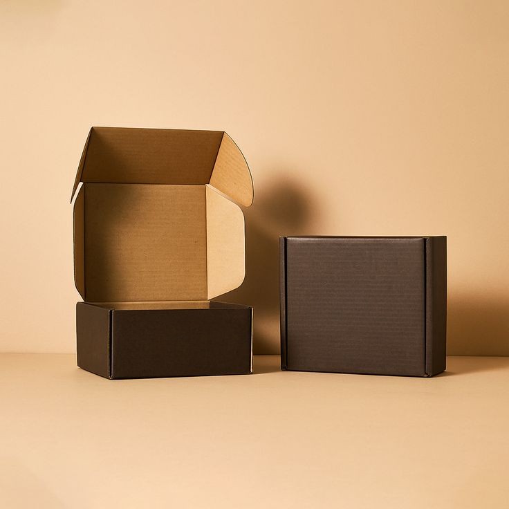 Matte Black And Kraft Corrugated