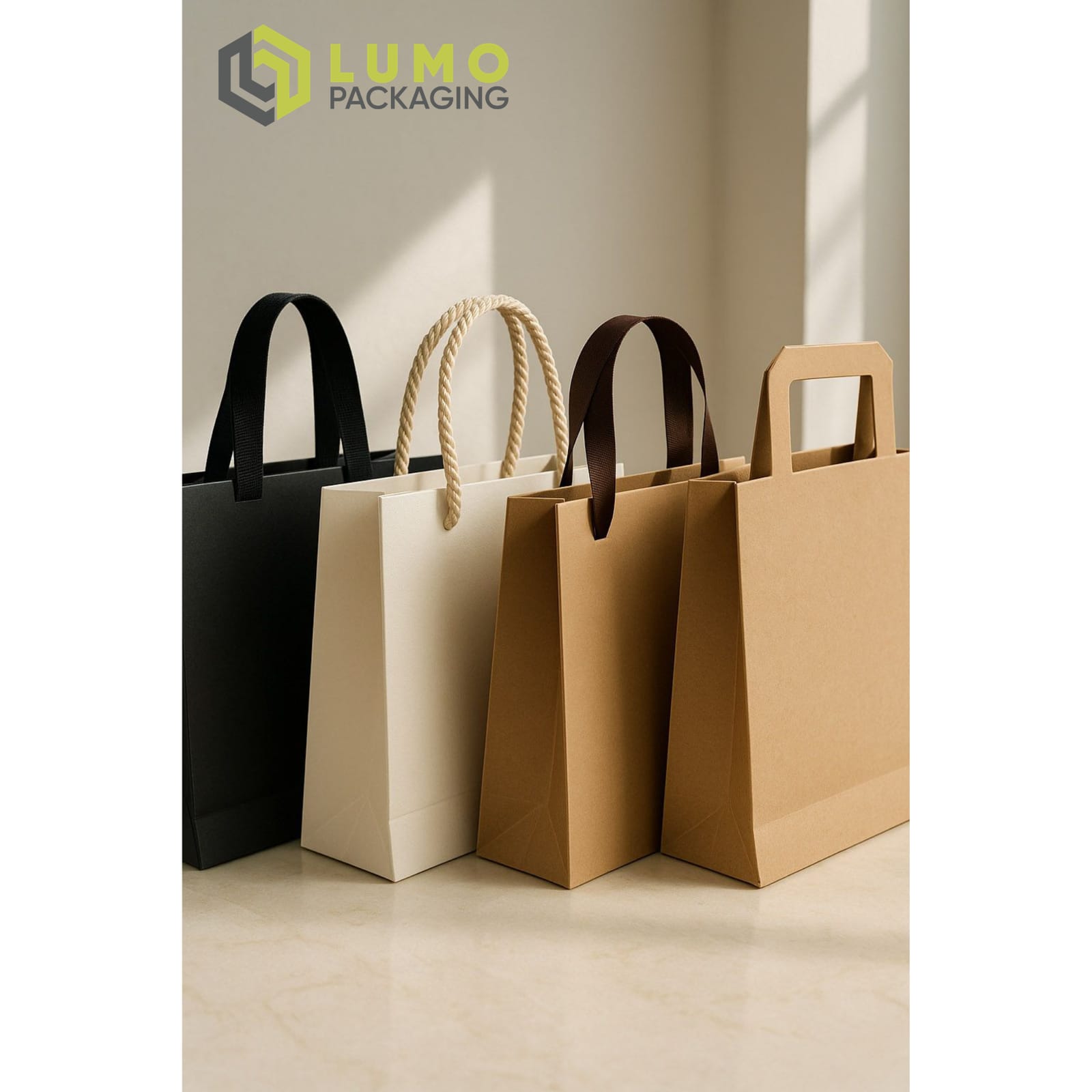Assorted Paper Shopping Bag Set