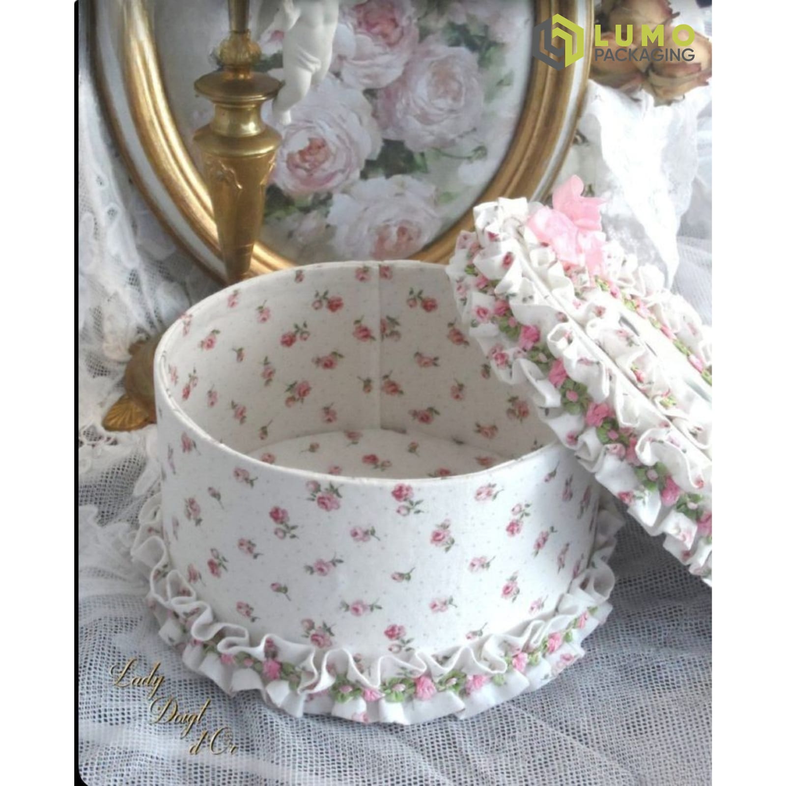 Shabby Chic Round Hat Box