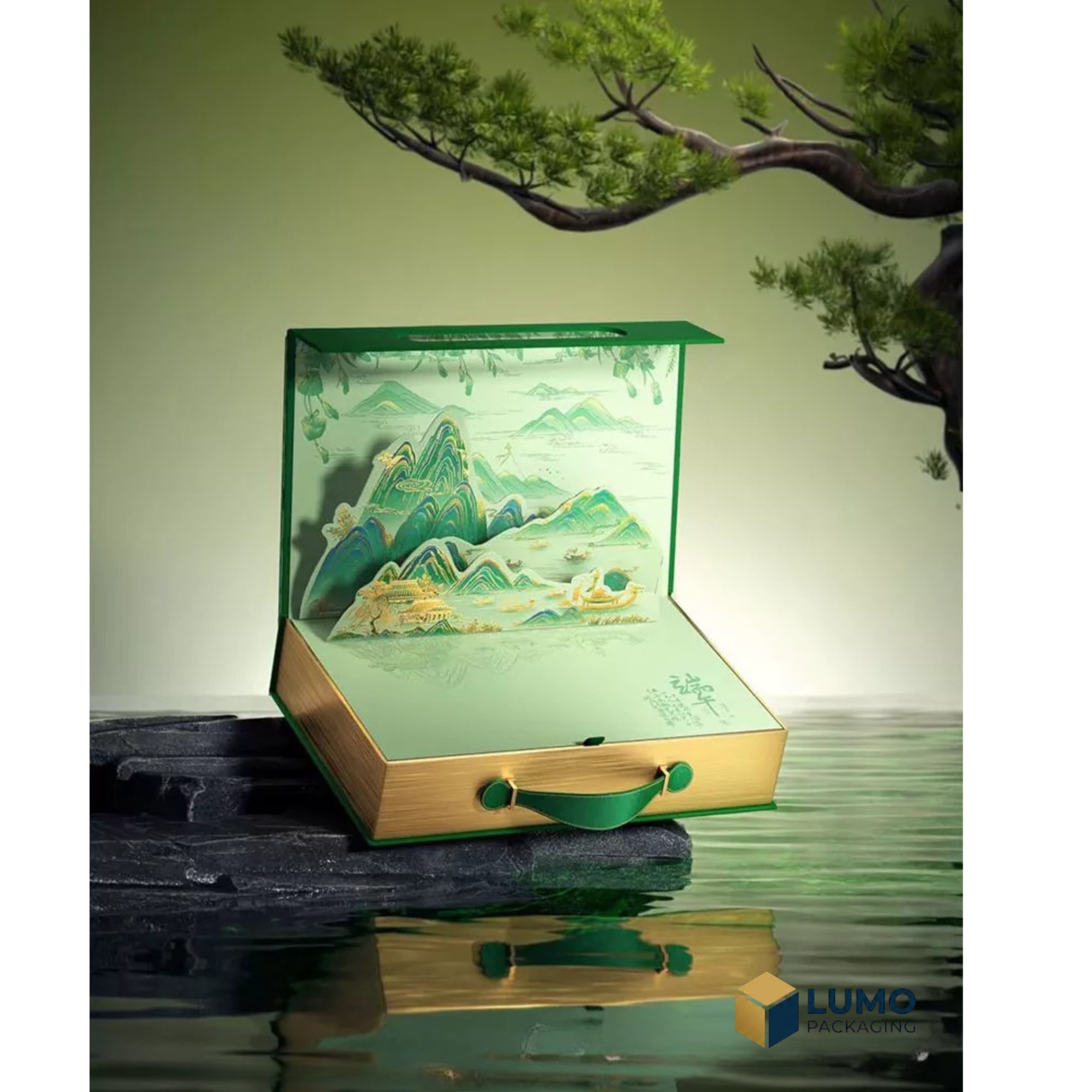 Traditional Oriental Mountain Pop Up