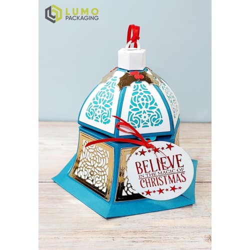 Christmas Bell Dome Filigree Favor Box