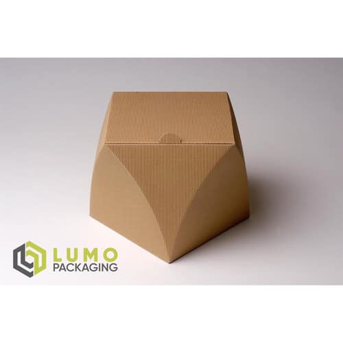 Premium Kraft Corrugated Geometric Box