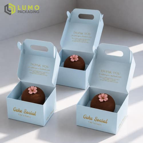 Baby Blue Gable Pastry Box