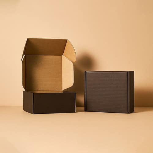 Matte Black And Kraft Corrugated