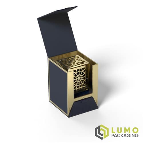 Luxury Laser Cut Gold Filigree Rigid Box