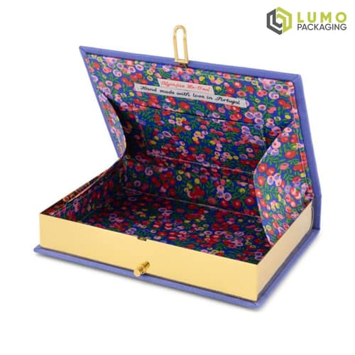 Lavender Floral Book Clutch Box