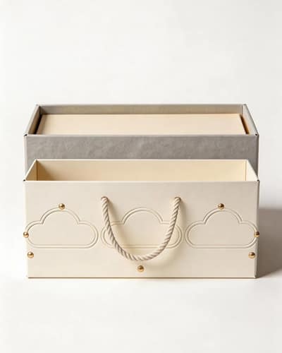 Cream Cloud Embossed Drawer