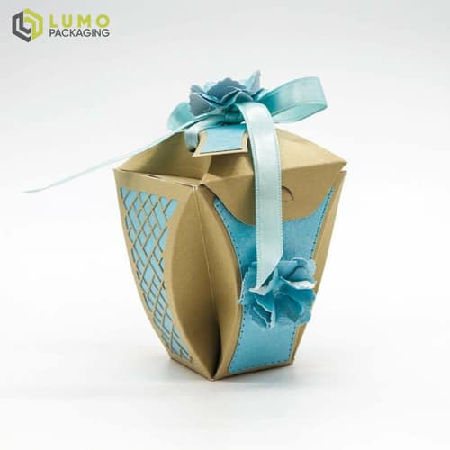 Kraft Pagoda Petal Laser-Cut Favor Box