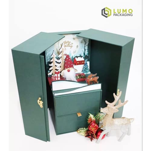 Luxury Forest Green Christmas Pop Up Diorama